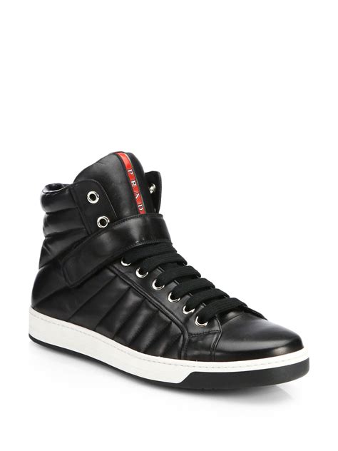 saks prada sneakers|prada designer high top sneakers.